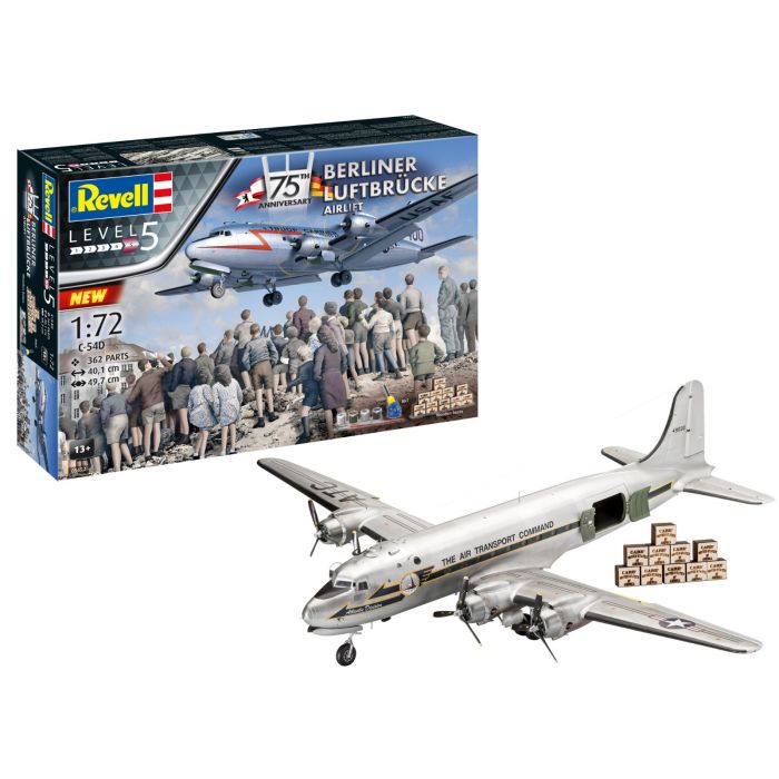 Cadeauset 75th Anniversary "Berliner Luftbrücke" Revell modelbouwpakket met basisaccessoires