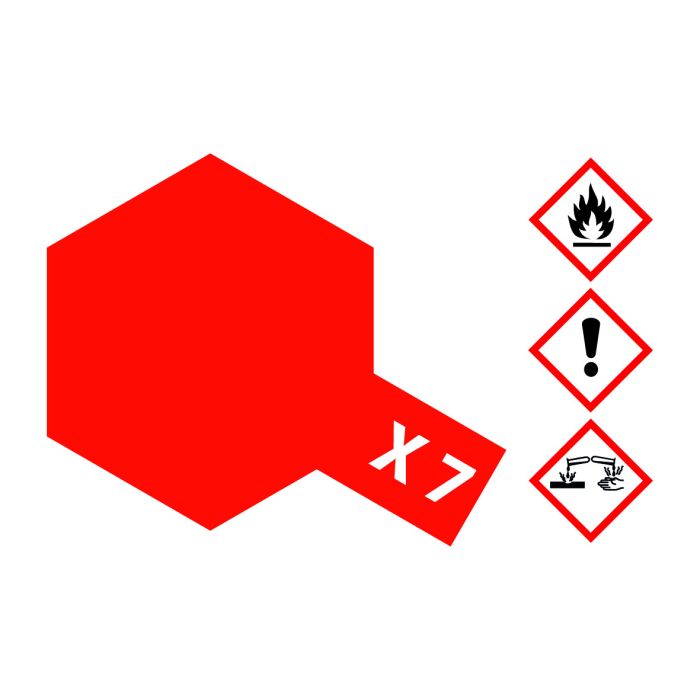 X-7 Rot glänzend 10ml Acryl (