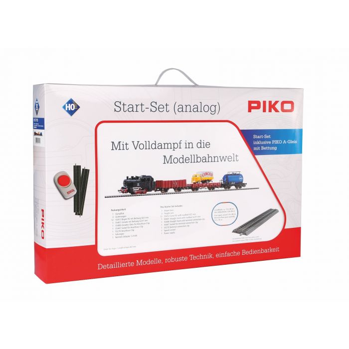 Piko H0 Startset DB stoomloc met goederentrein en A-Gleis 57113