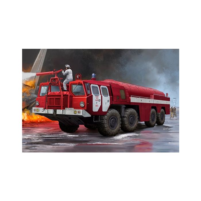 Trumpeter - 01074 -  Airport Fire Fighting Vehicle AA-60 (MAZ-7310) 160.01 in 1:35