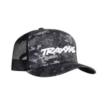 TRAXXAS - TRX1182-CAMO - Trucker Cap Camouflage/Logo weiß, runder Schirm