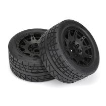 PRO-LINE MENACE HP WEGBANDEN RIEM F/R (2) 5.7 X-MAXX, KRATON 8S OP RAID VELG ZWART 24MM