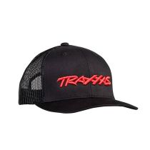 TRAXXAS - TRX1182-BLR - Trucker Cap schwarz/Logo rot, runder Schirm