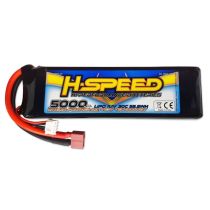 5000MAH 11.1V 30C LIPO H-SPEED 155X26X45MM RIJBATTERIJ MET T-PLUG / XH