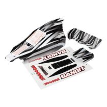 Karosserie Bandit ProGraphix schwarz/grau mit Aufkleber TRAXXAS (benötigt Hintergrundlackierung)