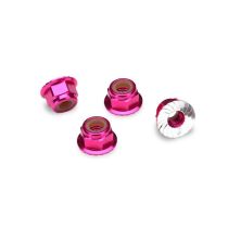 Muttern mit Flansch 4mm pink