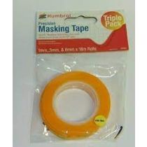 MASKING TAPE SET 1MM, 3MM en 6MM X18M ROLLS