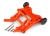 Wheeliebar gemonteerd oranje