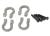 Bumper D-Rings, grey (v/h) 2.0x12 CS (4)