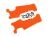 Draagarmkap oranje voorzijde l/r met schroeven