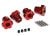 Radmitnehmer splined 17mm rot eloxiert