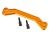 Stuurplaat 6061-T6 aluminium oranje met schroeven