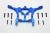 ALLOY REAR DAMPER MOUNT - 1SET blue GPM TRX 1/10 RUSTLER VXL BANDIT