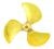 Brass Power Prop3Bl-50-R-3/16