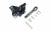 ALUMINUM MOTOR MOUNT WITH HEAT SINK FINS -8PC SET black
