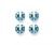 Federteller (4) -1mm Alu blau