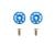 Aluminum Wing Washers (2) Blue