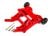 Wheeliebar rood gemonteerd