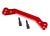 Stuurplaat 6061-T6 aluminium rood met schroeven