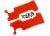 Draagarmkap rood achter l/r met schroeven