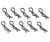 Body pins 27 mm, 10 pieces, black
