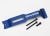 Chassisveerpoot aluminium blauw achterzijde