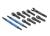 Toespoorstangen 7075-T6 aluminium blauw 144mm met kogelhulzen