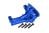 Bulkhead 7075-T6 Aluminium vorne blau