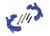 Extreme Heavy Duty C-Hubs blauw l/r met kleine onderdelen