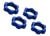 Felgen-Mutter, Splined, 17mm, Serrated (blau-eloxiert) (4)