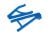 Zware draagarm achter links blauw (1x per stuk)