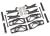 Wishbone set zwart met trekstangen, steekassen, veren