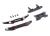 Bumper aluminium zwart v&h