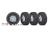 Canyon Trail 4.6x1.9 banden op chromen velgen, wieldoppen (4)