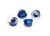 Kragen-Stoppmutter 5mm Alu verzahnt (4) blau