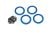 Beadlock Rings Blau (2.2') Alu (4) + Schrauben
