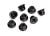 5mm Stop-Mutter mit Flansch (Stahl, schwarz verzahnt) (8)