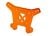 Achterschokdempertoren 6061-T6 aluminium oranje